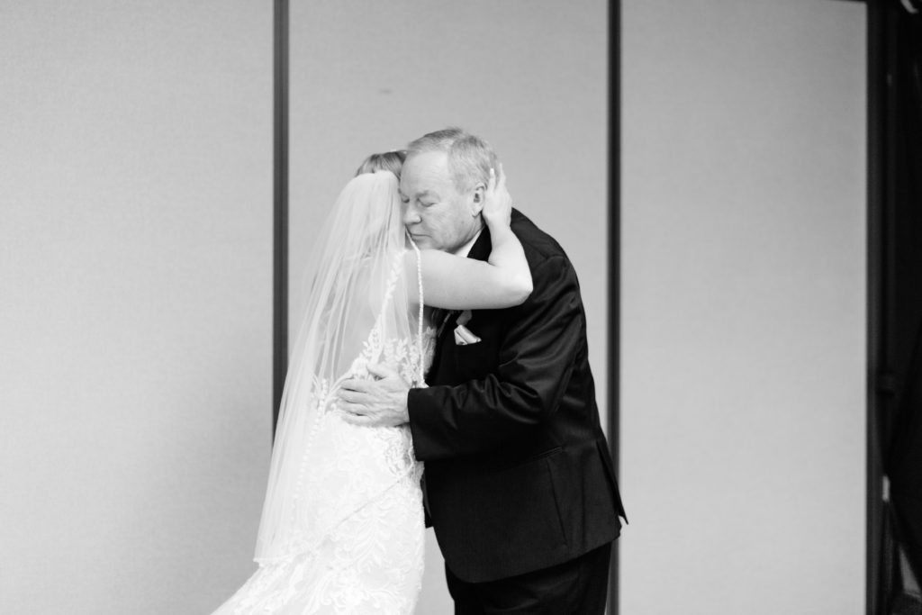 Emotional first look with dad who lost his eyesight.